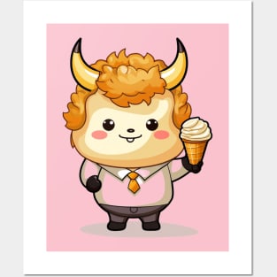 Sheep kawaii ice cream cone junk food T-Shirt cute  funny Posters and Art